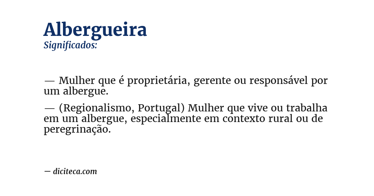 Significado de albergueira