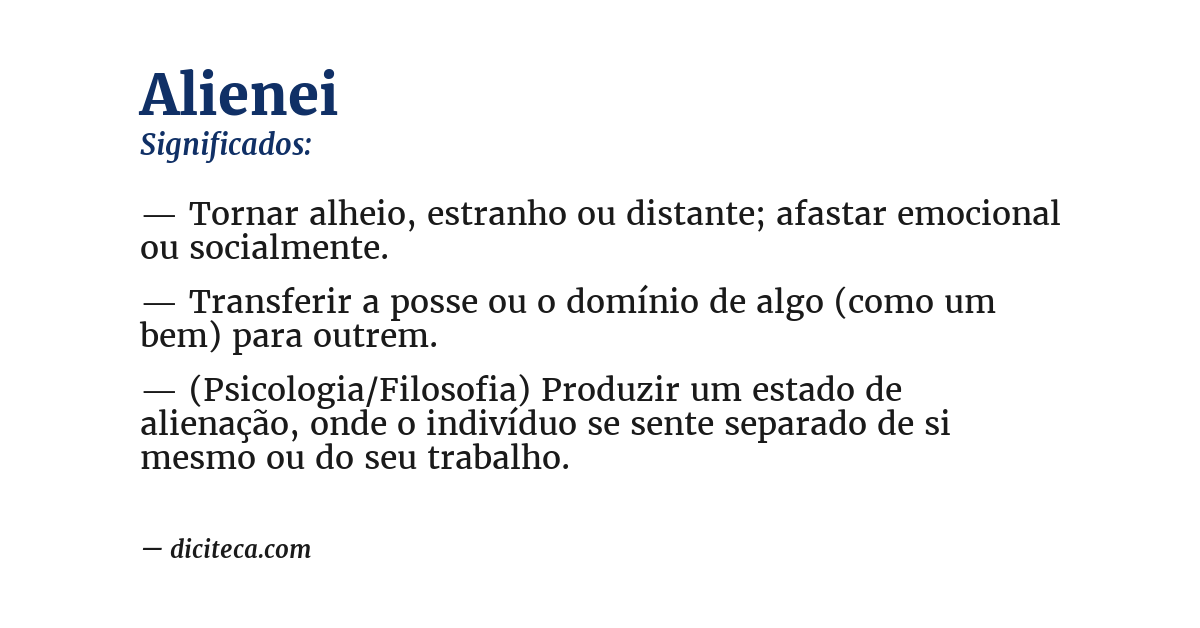 Significado de alienei