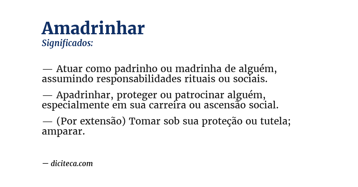 Significado de amadrinhar