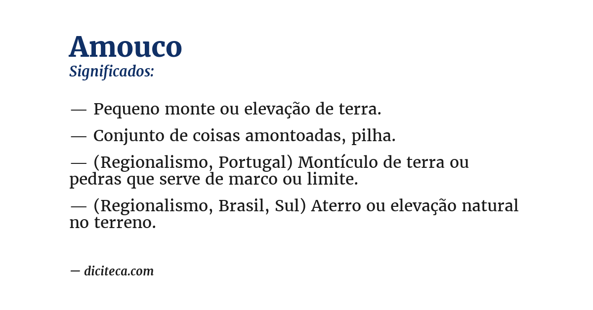 Significado de amouco