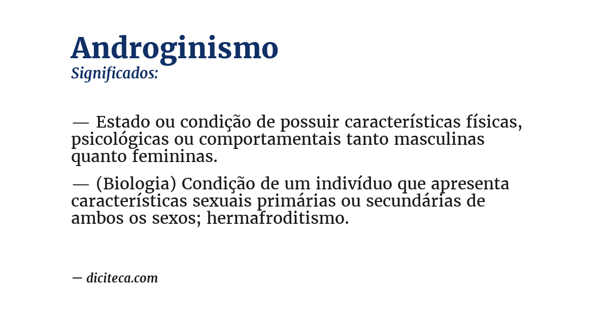 Significado de androginismo