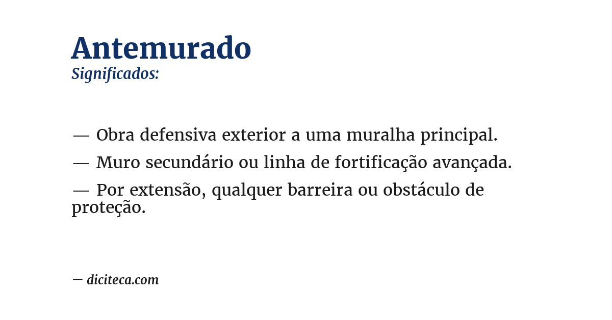 Significado de antemurado