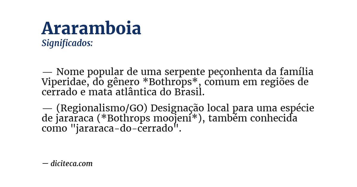 Significado de araramboia