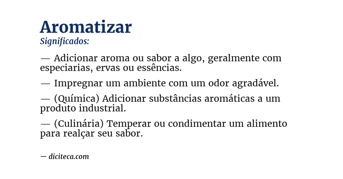 Significado de aromatizar