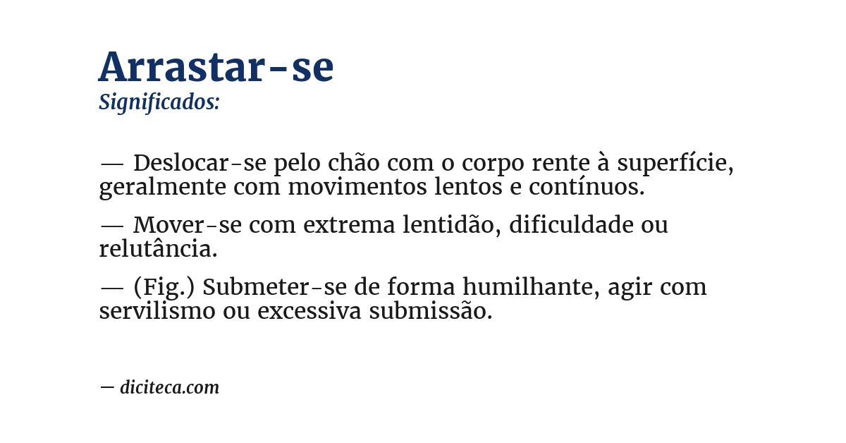 Significado de arrastar-se