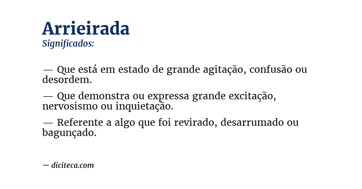 Significado de arrieirada