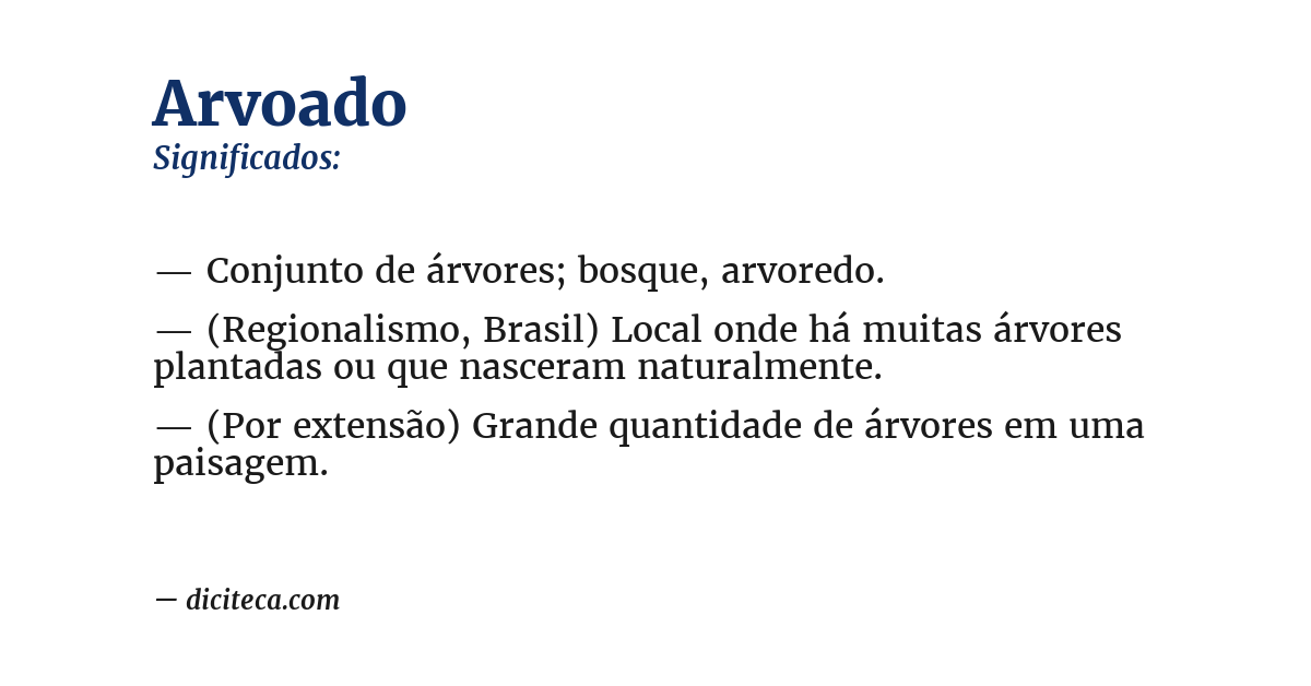 Significado de arvoado