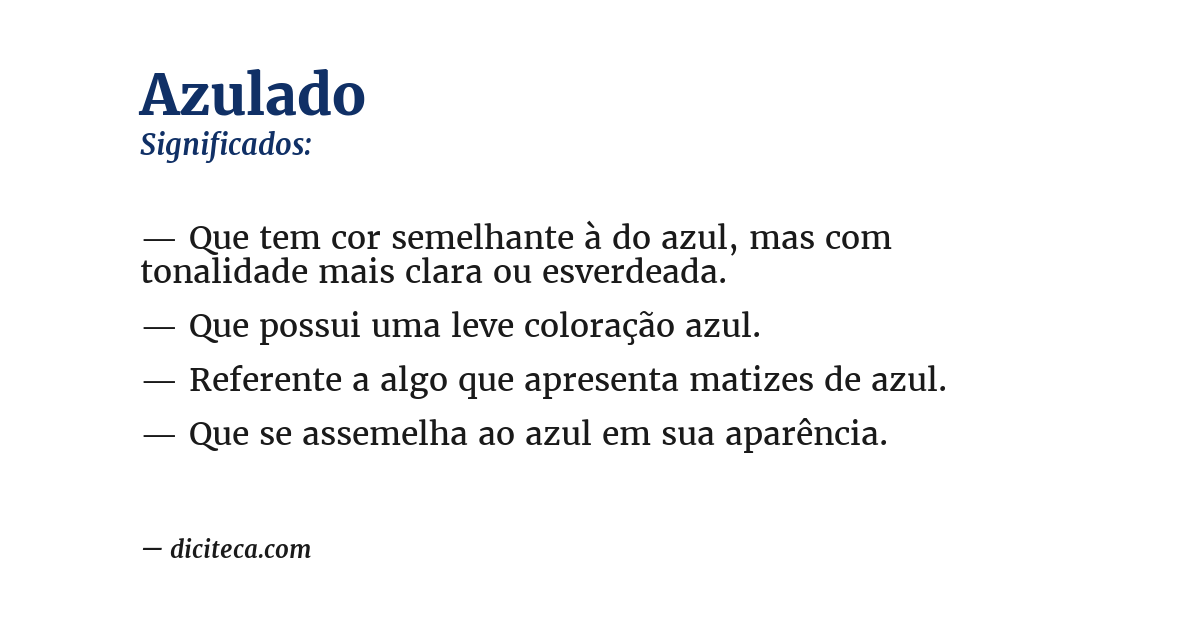 Significado de azulado