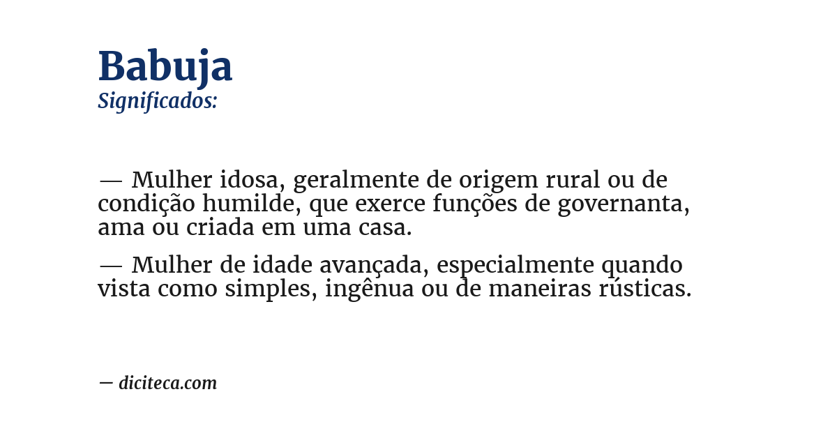 Significado de babuja