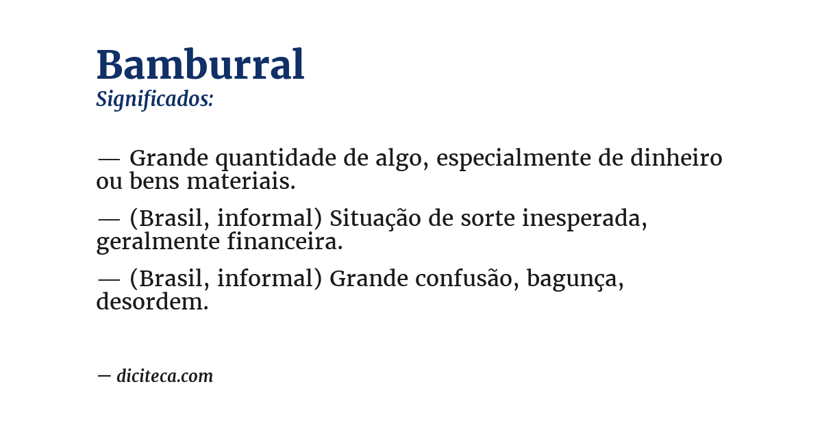 Significado de bamburral