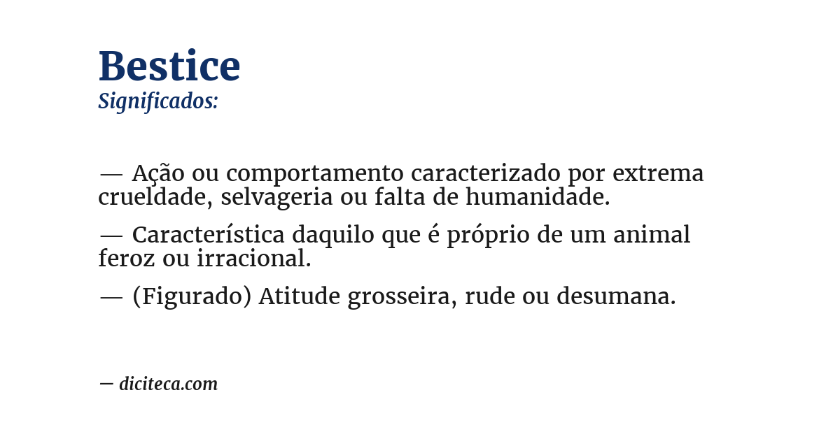 Significado de bestice