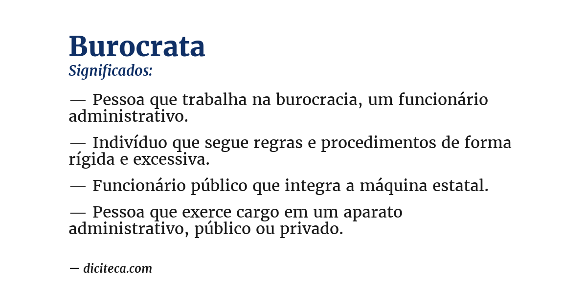 Significado de burocrata