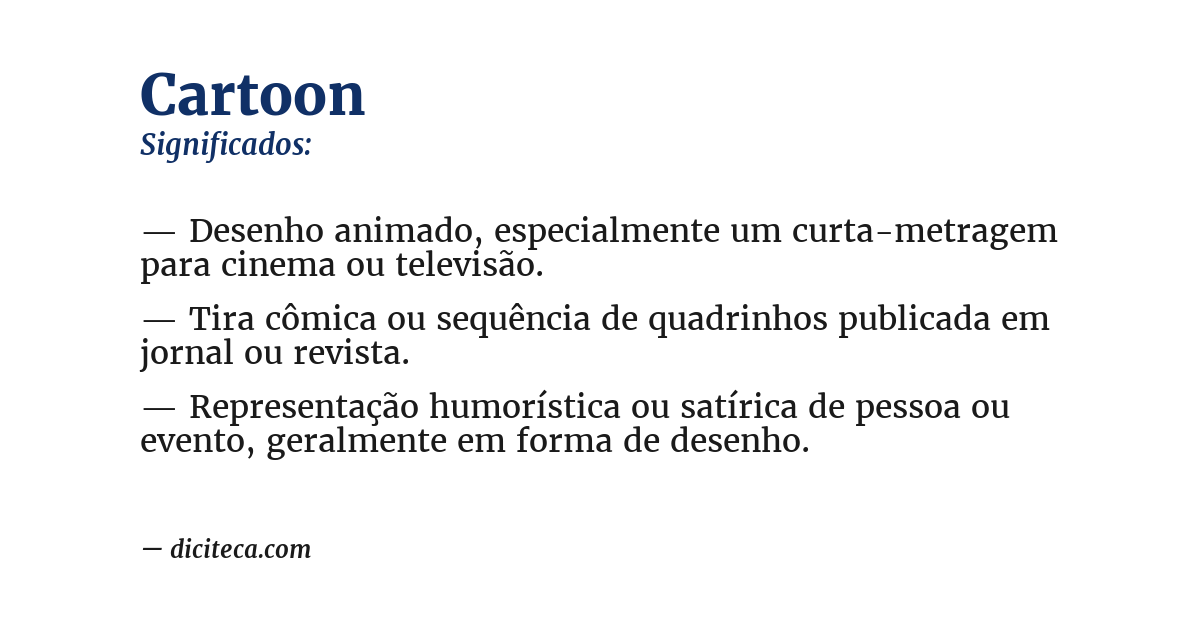 Significado de cartoon