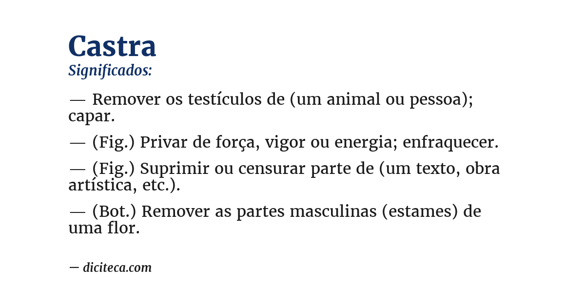 Significado de castra