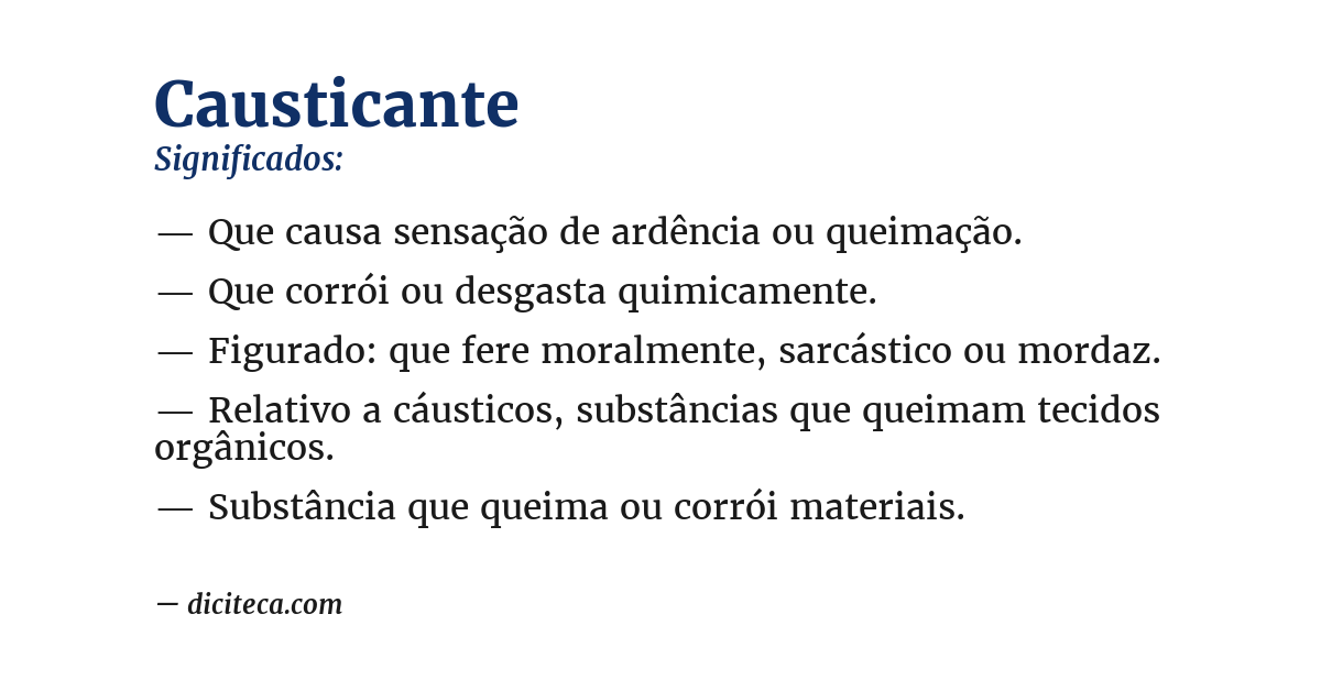 Significado de causticante