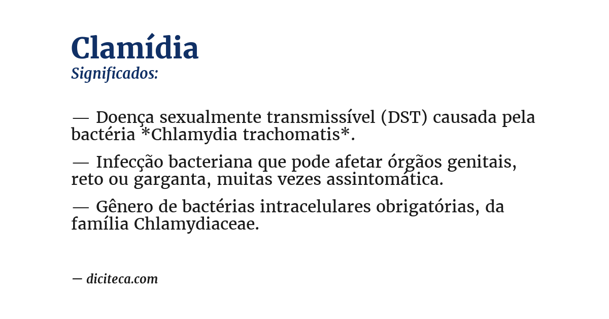 Significado de clamídia