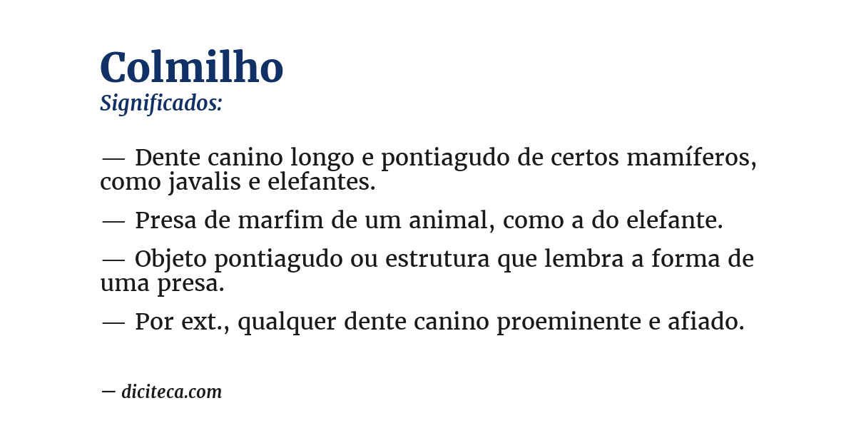 Significado de colmilho