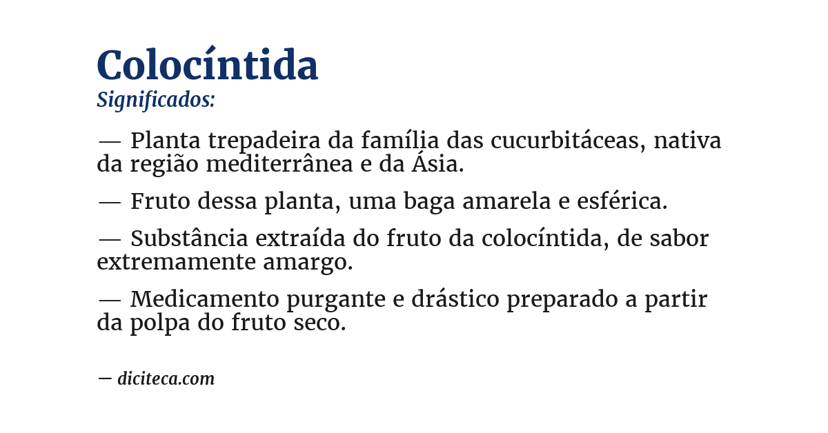 Significado de colocíntida