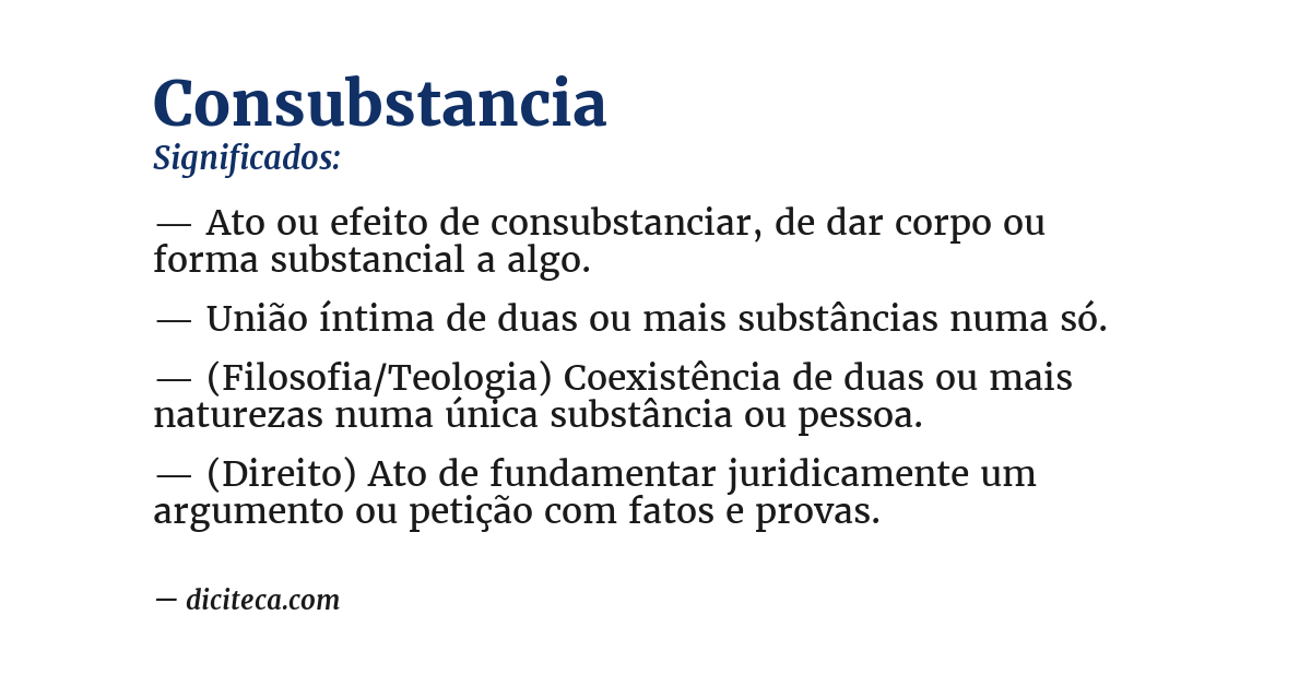 Significado de consubstancia