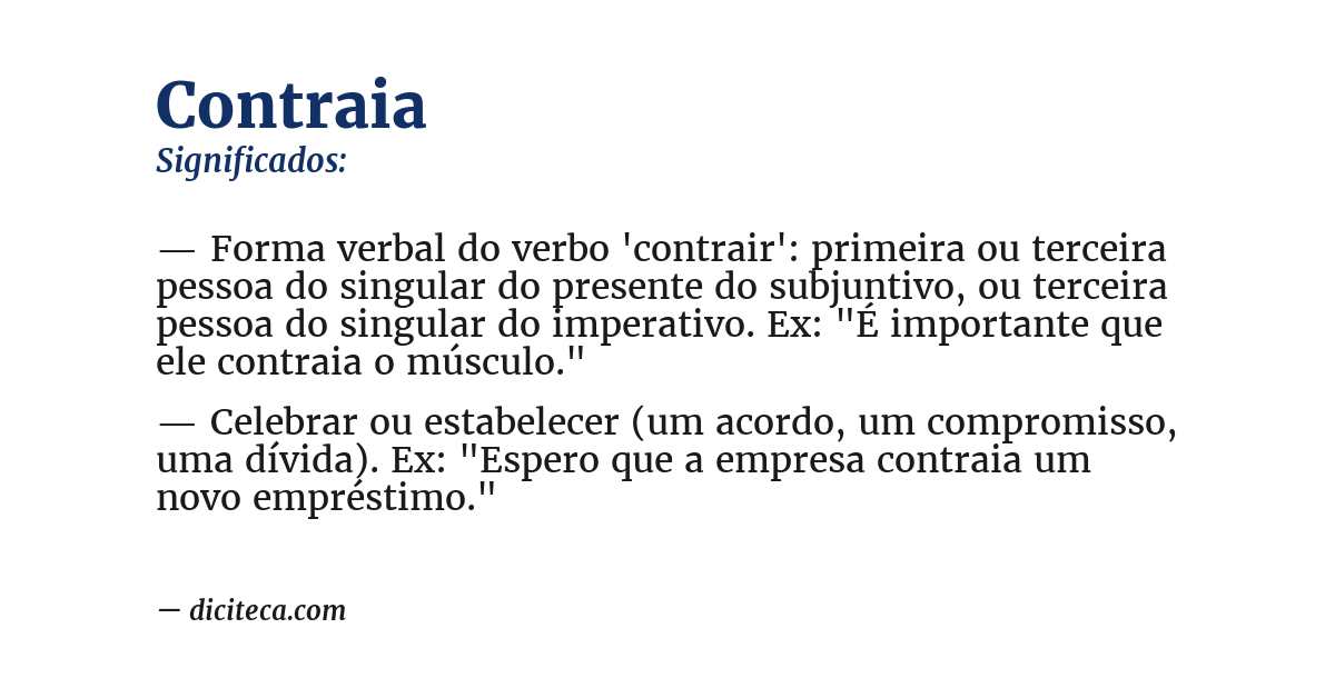 Significado de contraia