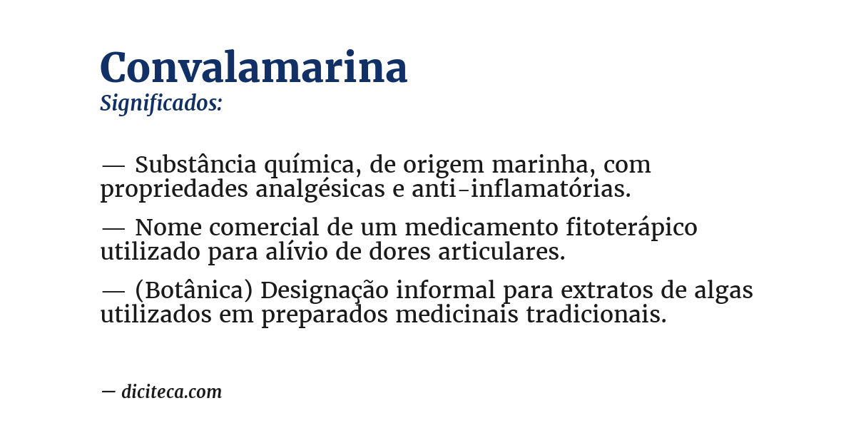 Significado de convalamarina