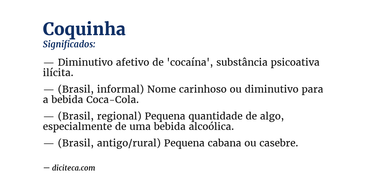 Significado de coquinha
