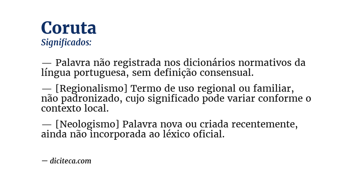 Significado de coruta