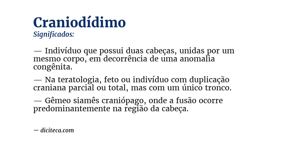 Significado de craniodídimo