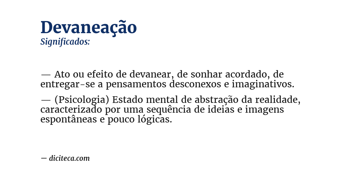 Significado de devaneação