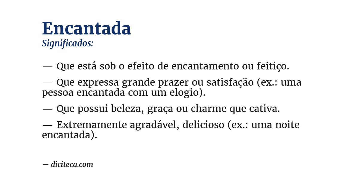 Significado de encantada