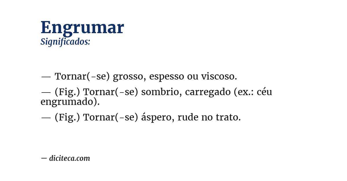 Significado de engrumar