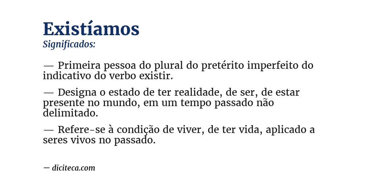 Significado de existíamos