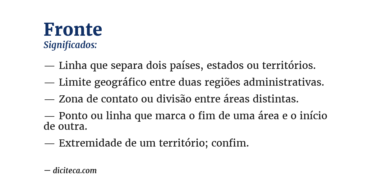 Significado de fronte