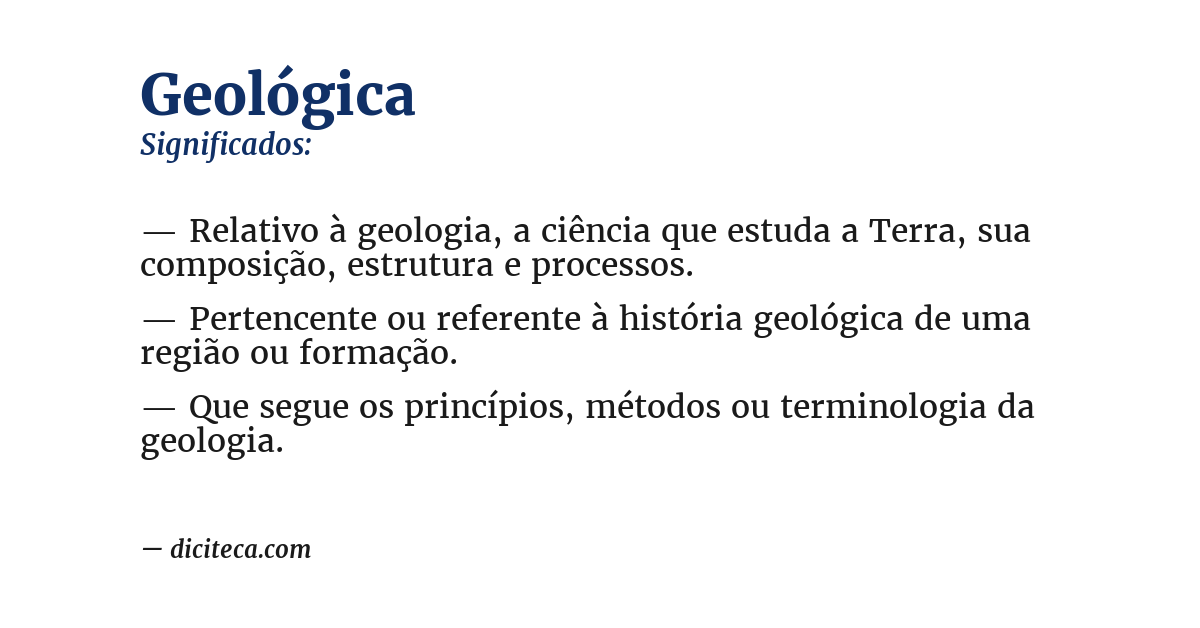 Significado de geológica