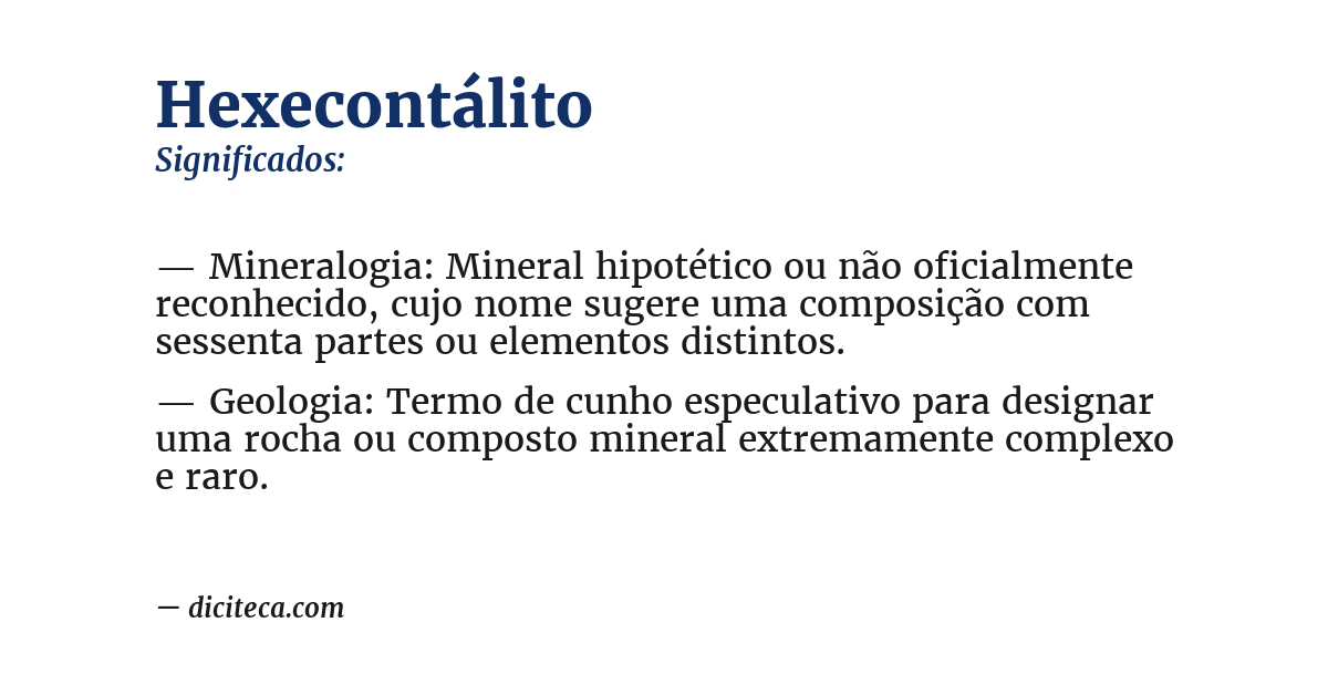 Significado de hexecontálito