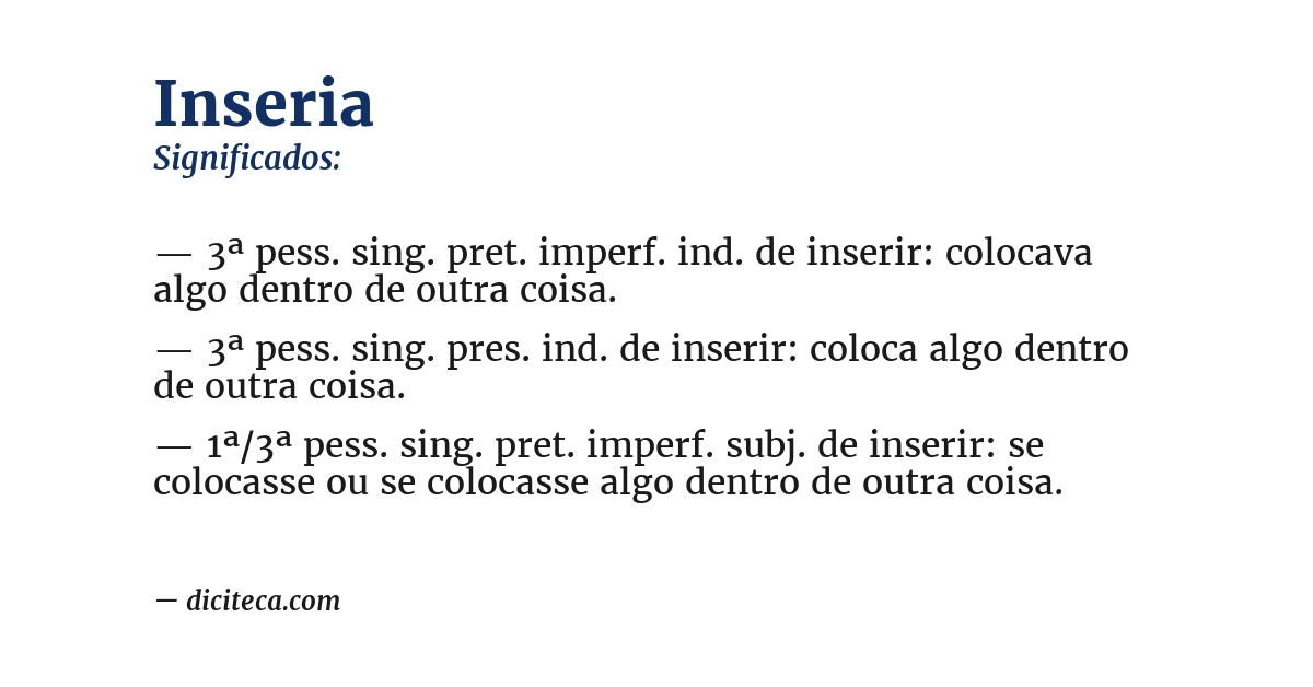 Significado de inseria