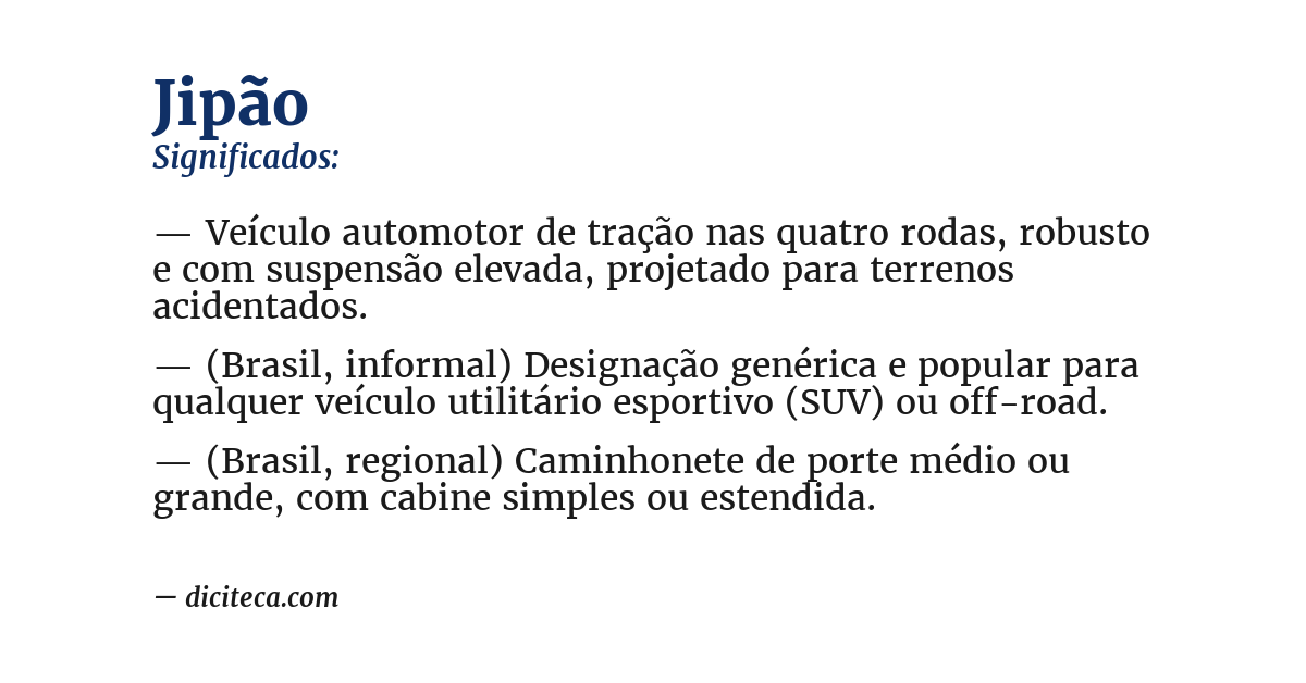Significado de jipão