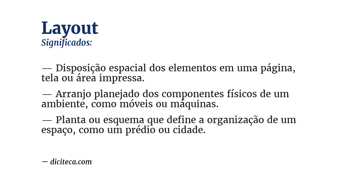Significado de layout