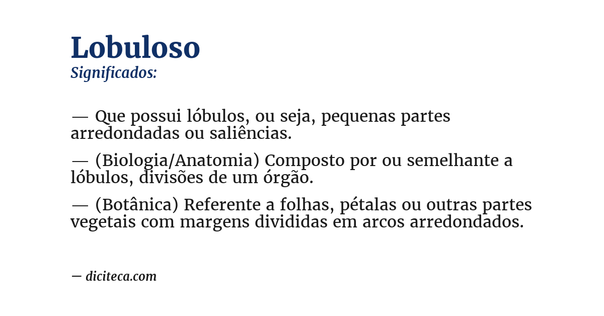 Significado de lobuloso