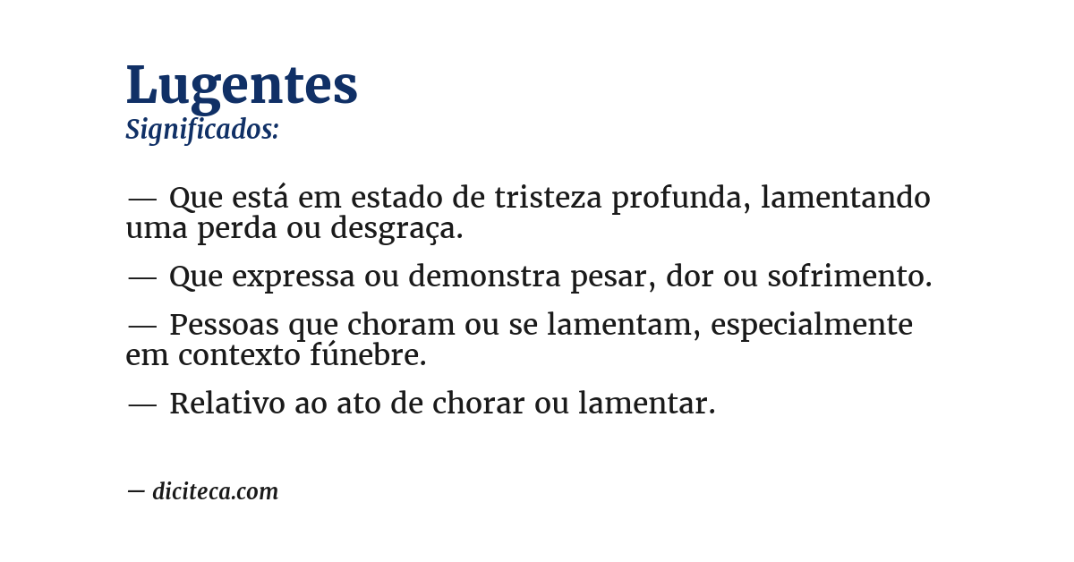 Significado de lugentes