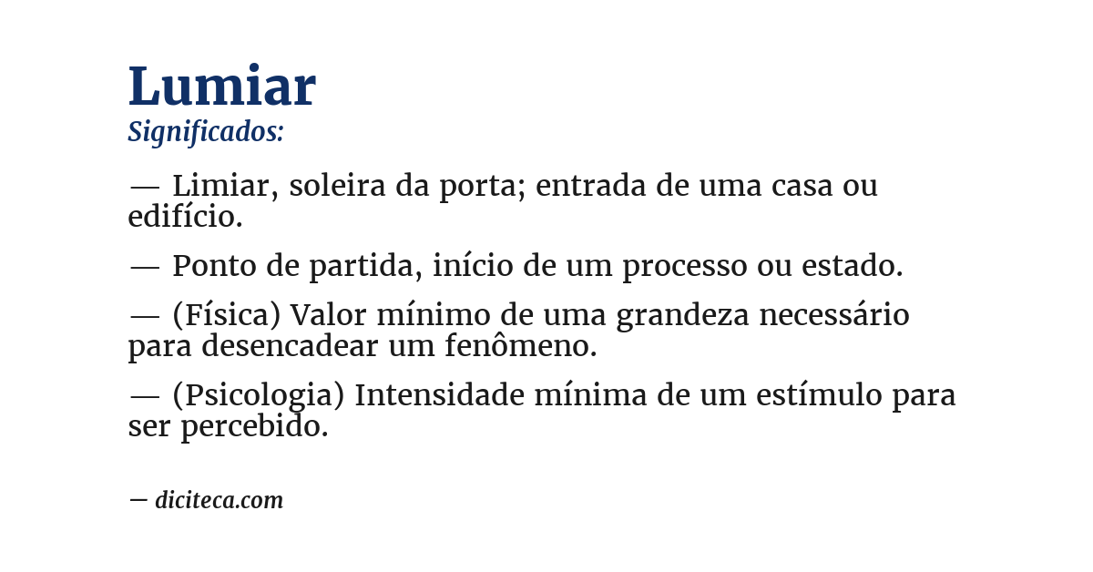 Significado de lumiar