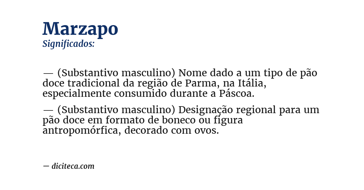 Significado de marzapo