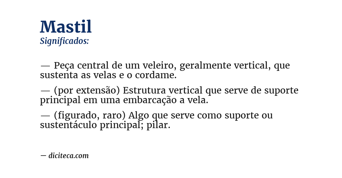 Significado de mastil