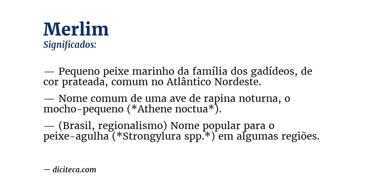 Significado de merlim