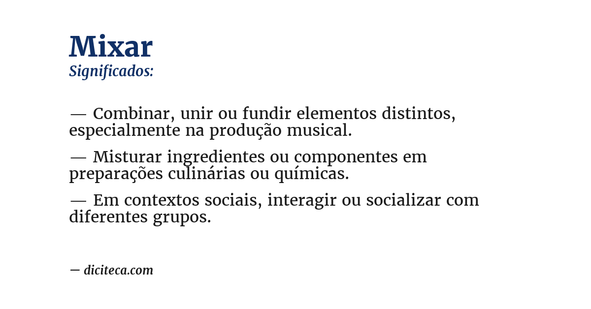 Significado de mixar