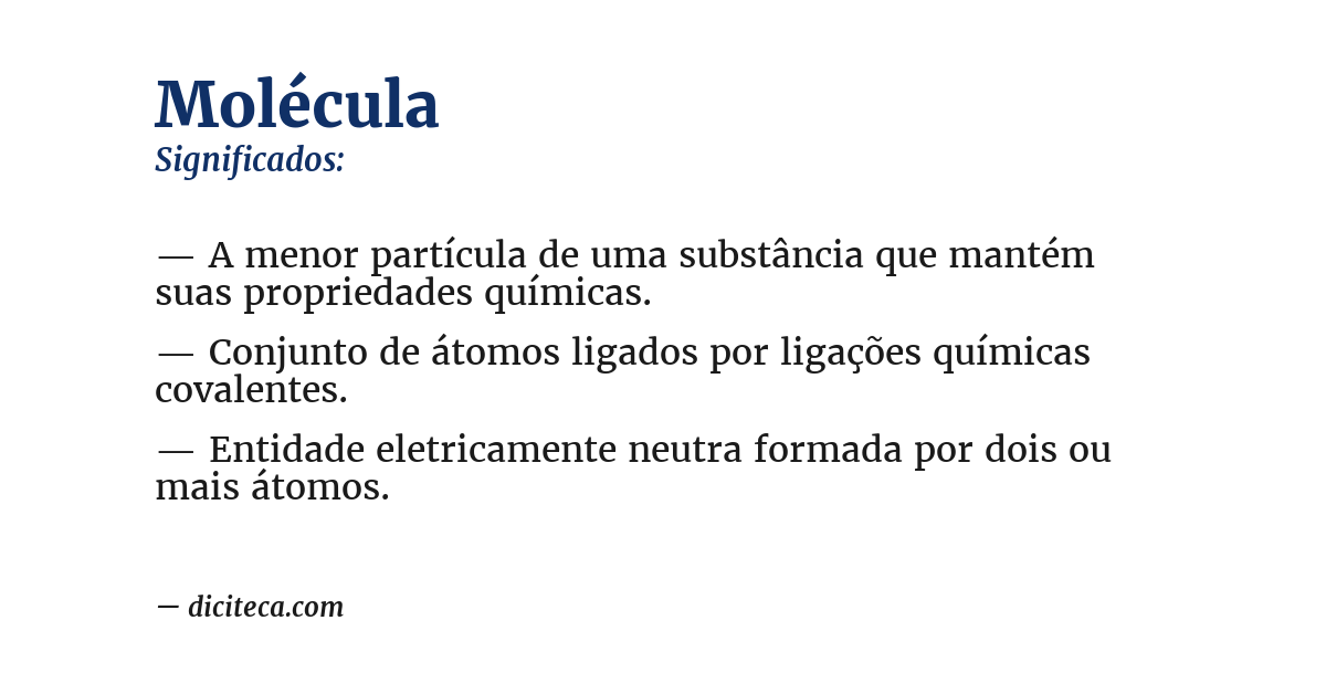 Significado de molécula