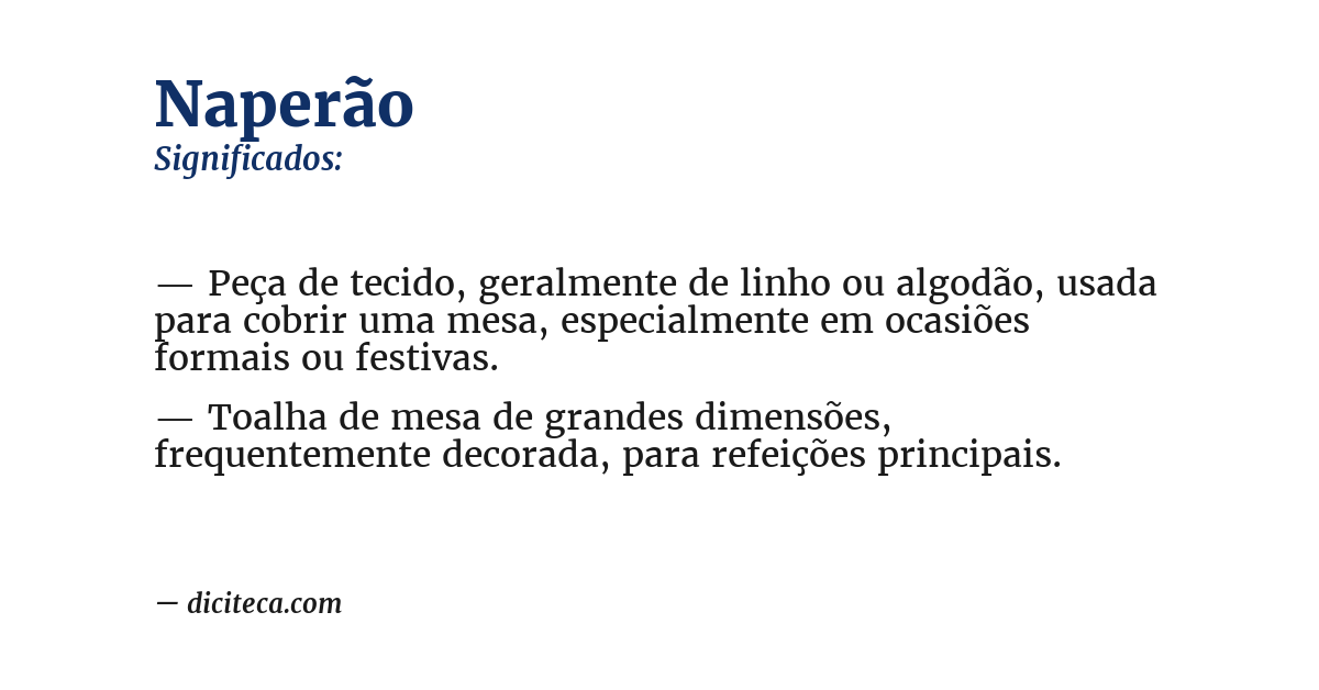 Significado de naperão