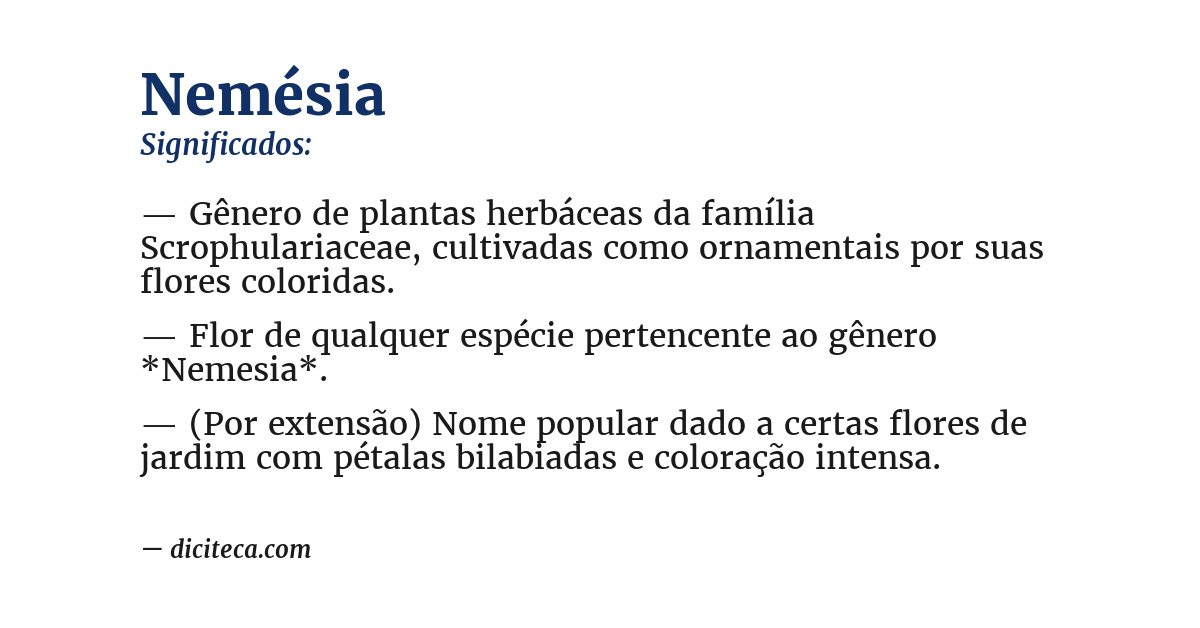 Significado de nemésia