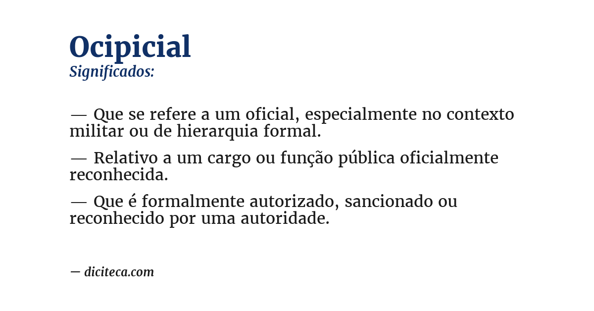 Significado de ocipicial