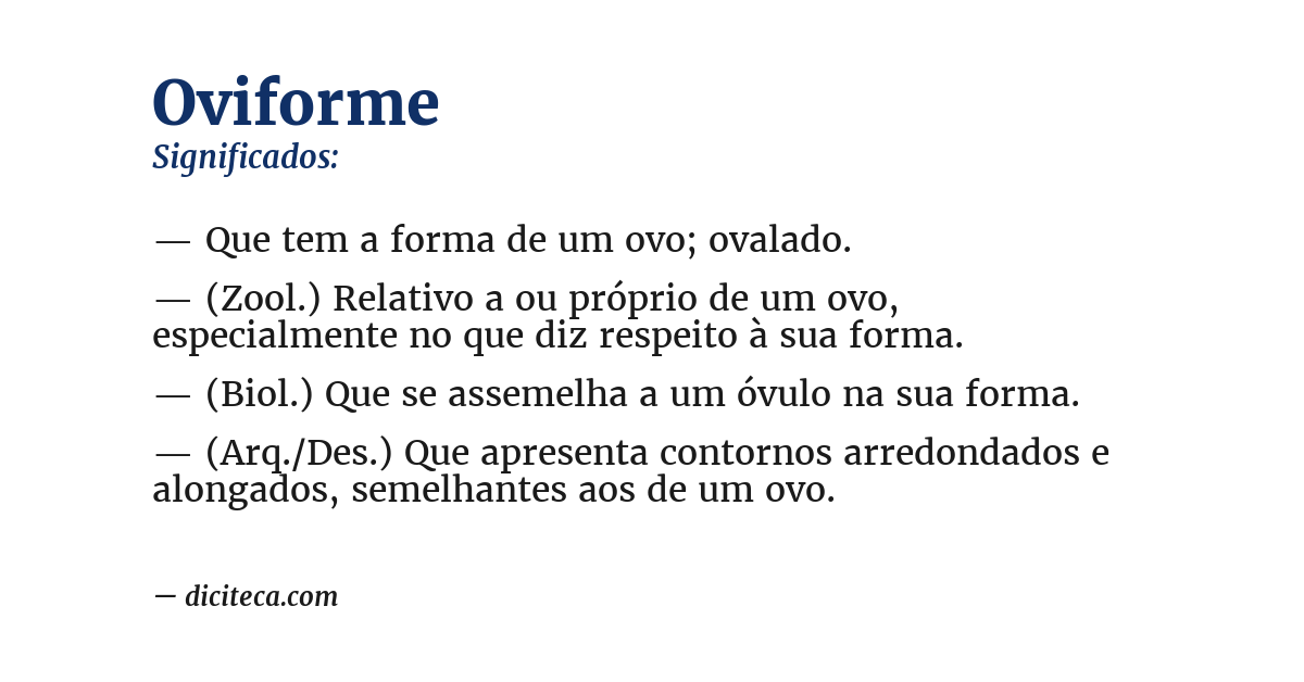Significado de oviforme